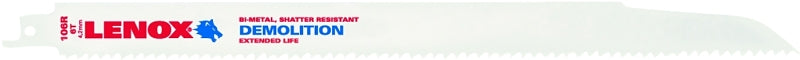 LENOX Lenox 20500106R Reciprocating Saw Blade, 1 in W, 12 in L, 6 TPI, Bi-Metal Cutting Edge TOOLS LENOX