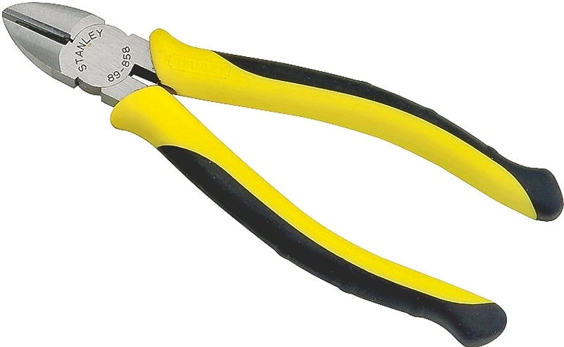STANLEY TOOLS STANLEY 89-858 Diagonal Cutting Plier, 6 in OAL, 13/16 in Cutting Capacity, Black Handle, Slip-Resistant Handle