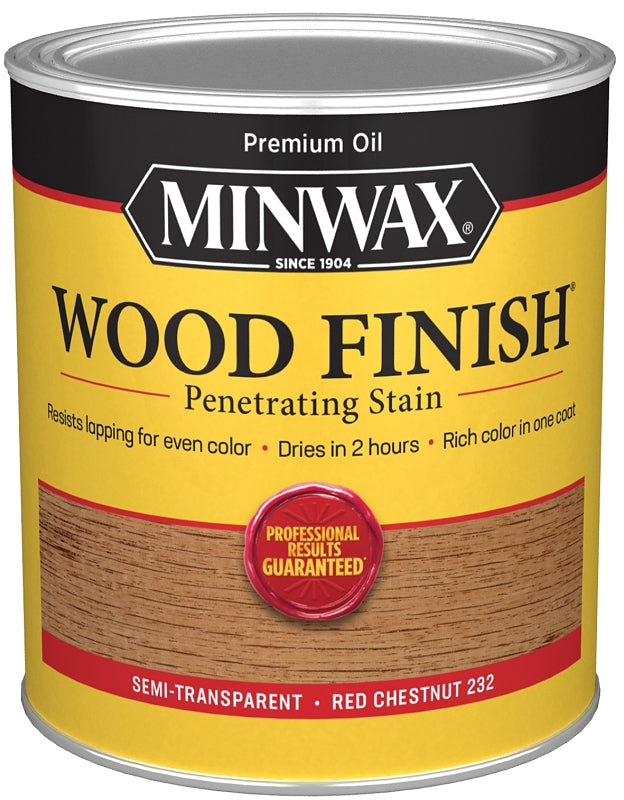 MINWAX Minwax 700464444 Wood Stain, Red Chestnut, Liquid, 1 qt Can PAINT MINWAX
