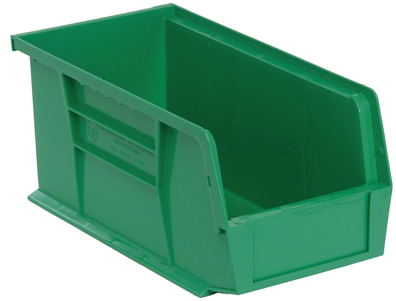 QUANTUM STORAGE SYST Quantum Storage Systems Ultra RQUS230GN-UPC Ultra Stack and Hang Bin, 35 lb, Polypropylene, Green, 10-7/8 in L