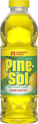 PINE-SOL Pine-Sol 10041294601549 Multi-Surface Cleaner and Disinfectant, 24 oz Bottle, Liquid, Fresh Lemon