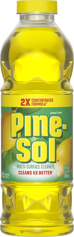 PINE-SOL Pine-Sol 10041294601549 Multi-Surface Cleaner and Disinfectant, 24 oz Bottle, Liquid, Fresh Lemon