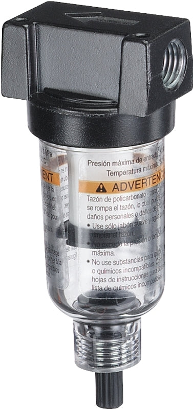 TRU-FLATE Tru-Flate 24-343 Air Line Filter, Manual, Polycarbonate, 4.4 in H AUTOMOTIVE TRU-FLATE