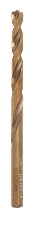MILWAUKEE Milwaukee 48-89-2313 Jobber Drill Bit, 1/4 in Dia, 4 in OAL, Twist Flute, 3-Flute, 1/4 in Dia Shank, 3-Flat Shank TOOLS MILWAUKEE