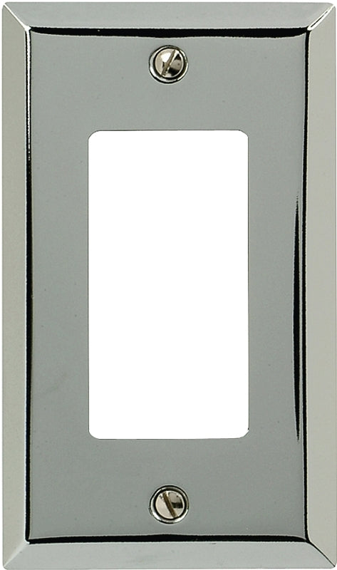 AMERELLE Amerelle 161R Wallplate, 4-15/16 in L, 2-7/8 in W, 1-Gang, Steel, Polished Chrome