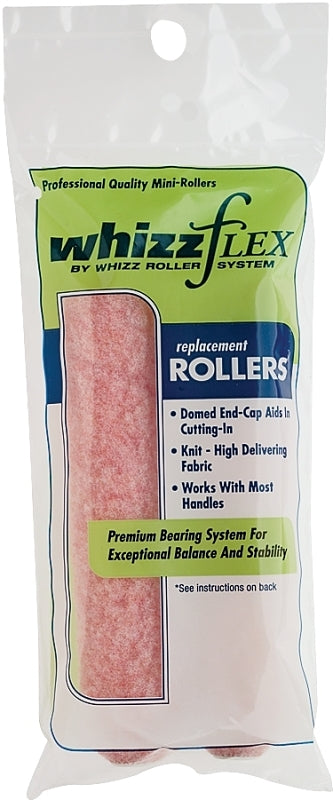 WHIZZ Whizz 44218 Roller Cover, 1/2 in Thick Nap, 6 in L, Polyester Cover, Pink PAINT WHIZZ