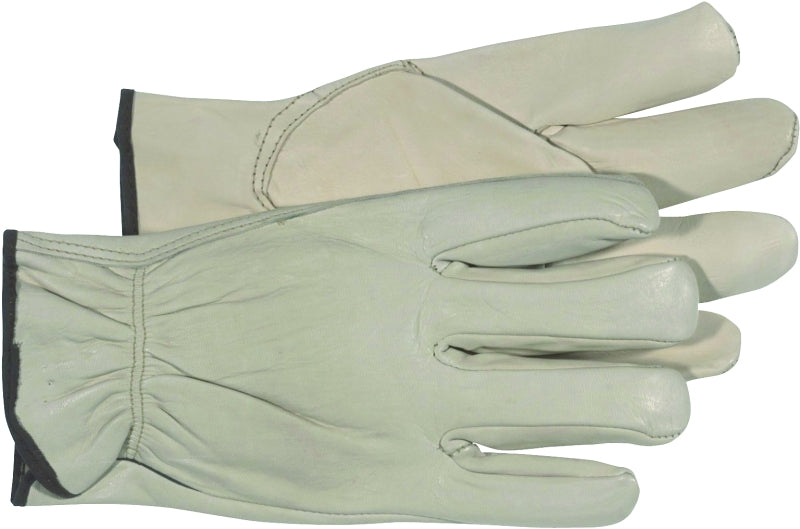 BOSS MFG Boss 4068M Gloves, M, Keystone Thumb, Open, Shirred Elastic Back Cuff, Leather, Natural