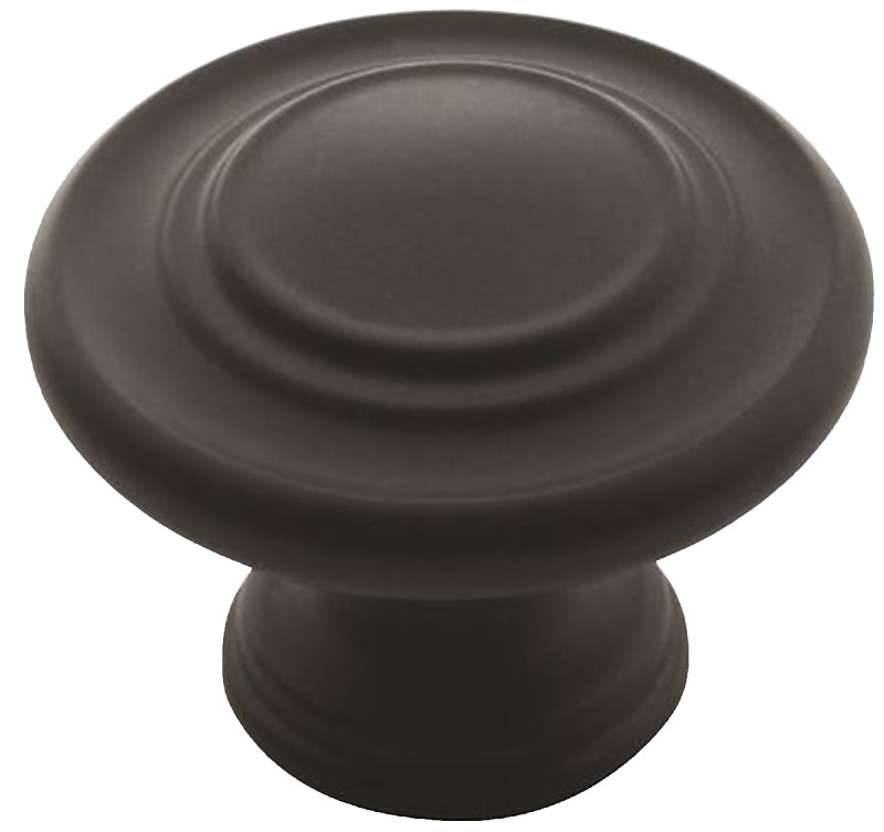 AMEROCK Amerock Inspirations Series BP1586FB Cabinet Knob, 1 in Projection, Zinc, Matte Black