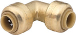 SHARKBITE SharkBite U244LFA Tube Elbow, 1/4 in, 90 deg Angle, Brass, 200 psi Pressure PLUMBING, HEATING & VENTILATION SHARKBITE