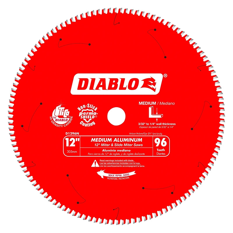 DIABLO CIRC SAW BLADE 12- 96T ALUM TOOLS DIABLO