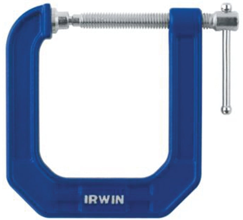IRWIN Irwin 225123 C-Clamp, 900 lb Clamping, 2 in Max Opening Size, 3-1/2 in D Throat, Blue Body TOOLS IRWIN