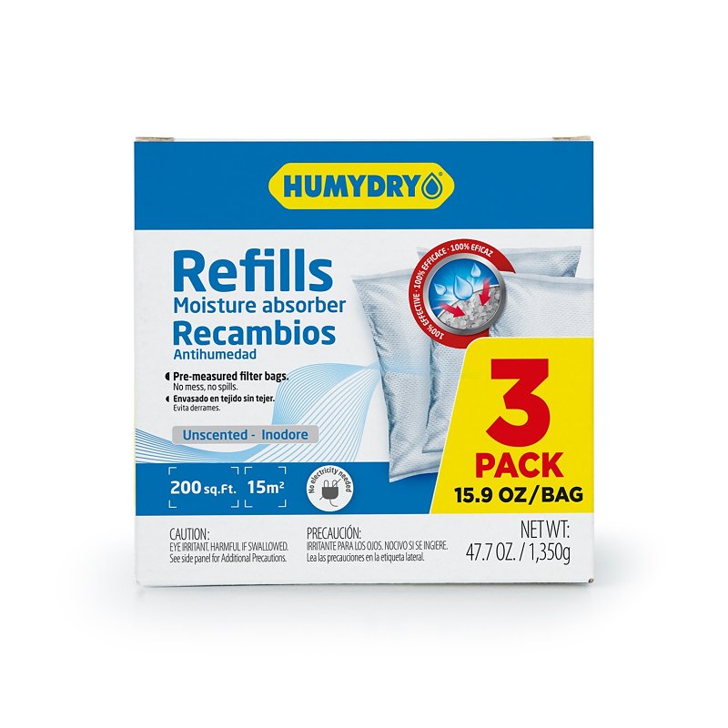 HUMEX Humydry USA4311803C6 Moisture Absorber Refill, 15.9 oz, Granular, Neutral