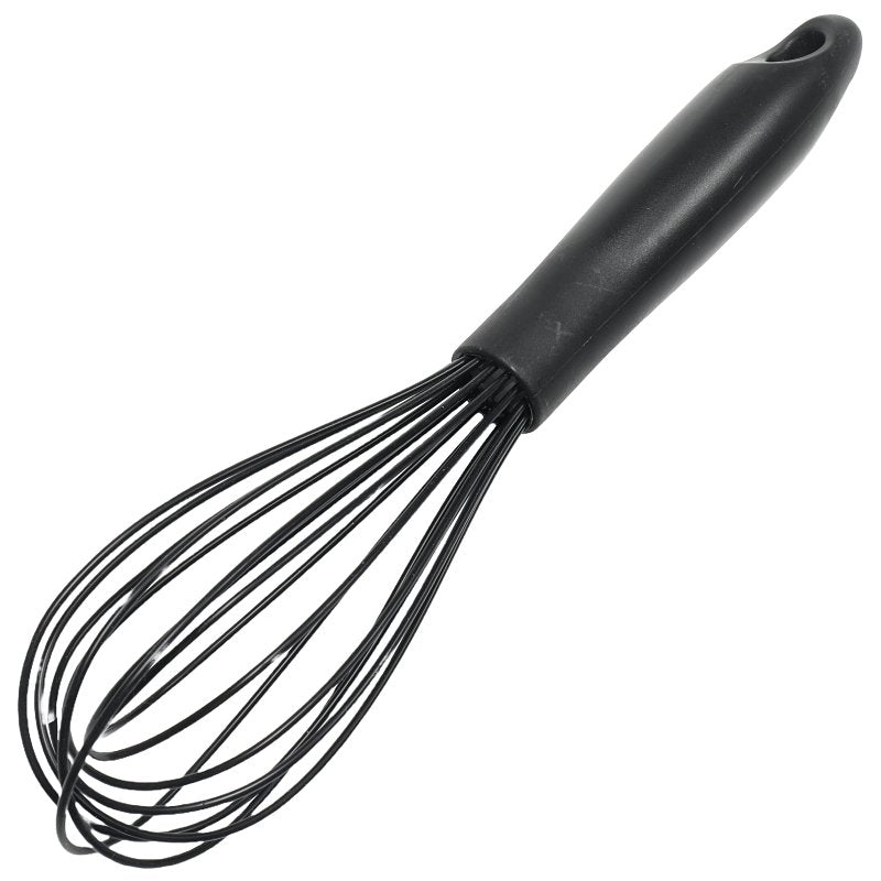 CHEF CRAFT Chef Craft Premium Series 13672 Wire Whisk, 10-1/2 in OAL, Silicone, Black, Plastic Handle
