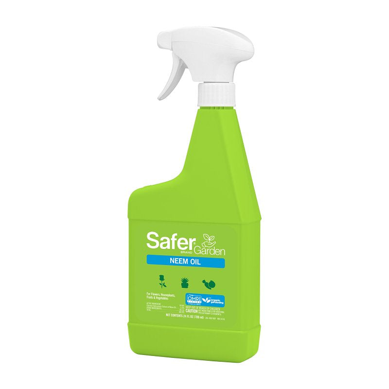 SAFER Safer SG5180 Garden Neem Oil Spray, Liquid, Spray Application, 24 fl-oz Bottle