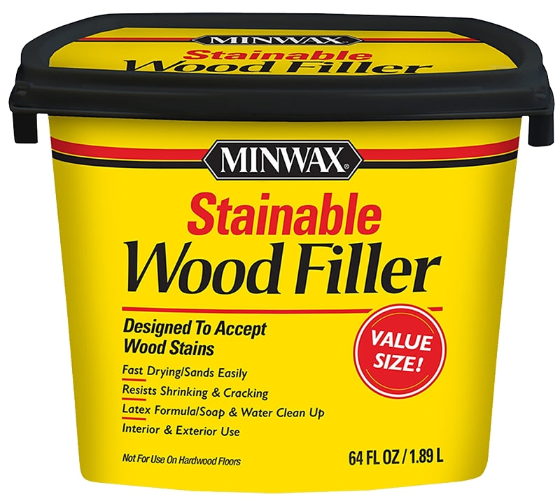 MINWAX Minwax 428550000 Wood Filler, Solid, Natural, 64 oz PAINT MINWAX