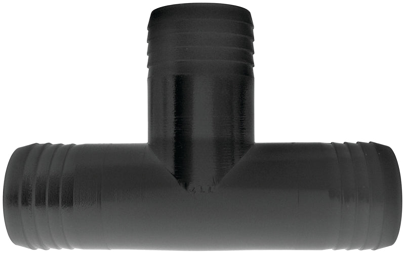 GREEN LEAF Green Leaf T38P Hose Adapter Tee, 3/8 in, Hose Barb, Polypropylene, Black
