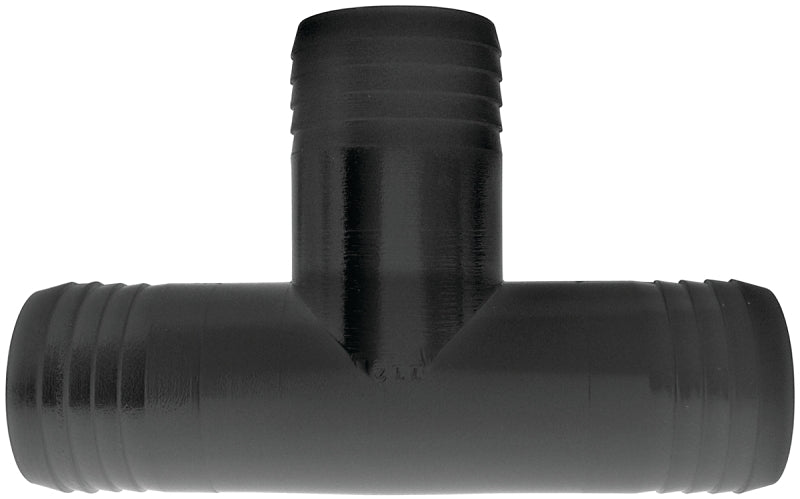 GREEN LEAF Green Leaf T34P Hose Adapter Tee, 3/4 in, Hose Barb, Polypropylene, Black