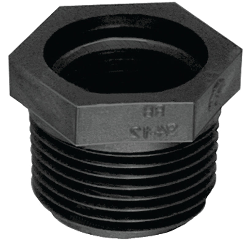 GREEN LEAF Green Leaf RB10-34P Reducing Pipe Bushing, 1 x 3/4 in, MPT x FPT, Black