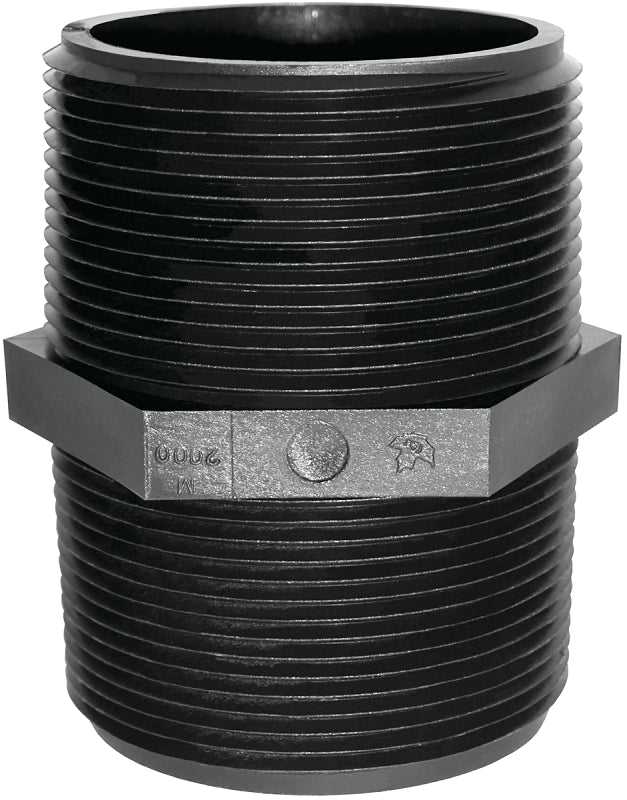 GREEN LEAF Green Leaf M 2000 P Pipe Nipple, 2 in, MNPT, Black