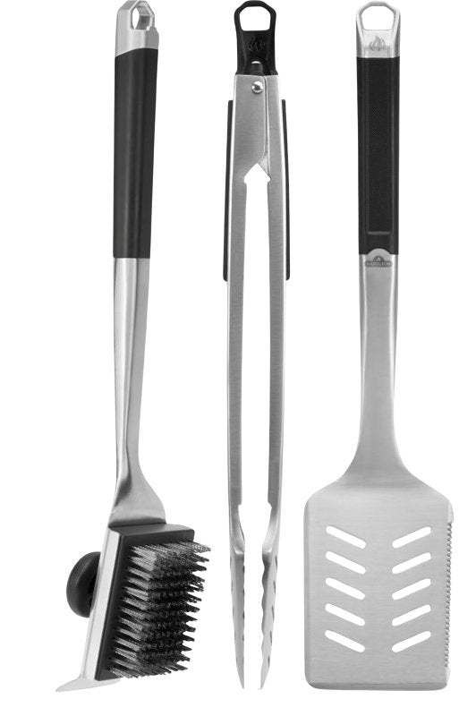 NAPOLEON GRILLS, WOLF S Napoleon Pro Series GATL006 Premium 3-Piece Tool Set, Stainless Steel, Slip-Resistant Grip Handle