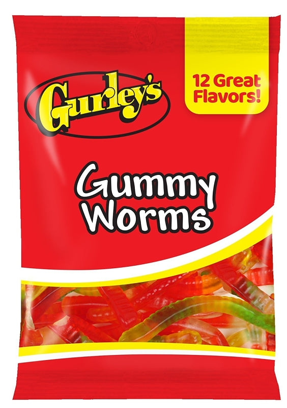 GURLEY'S Gurley's 743788 Candy, Gummy, Gummy Worms Flavor, 5.75 oz