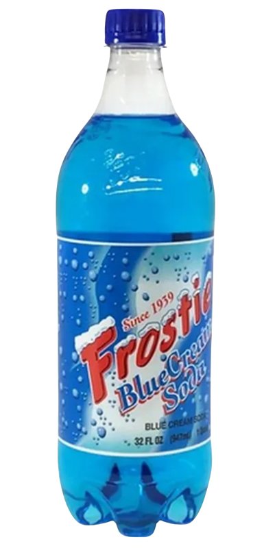 FROSTIES Frostie 83242 Soda, Blue Cream, 32 oz Bottle