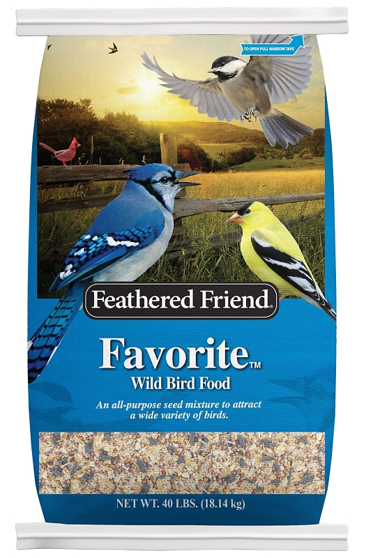 FEATHERED FRIEND Feathered Friend Favorite Series 14423 Favorite Blend, All-Purpose, 40 lb Bag HARDWARE & FARM SUPPLIES FEATHERED FRIEND