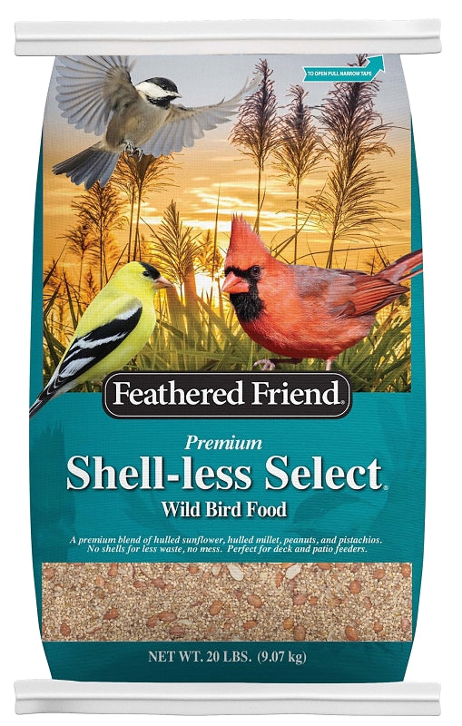 FEATHERED FRIEND Feathered Friend Shell-less Select 14400 Sunflower Kernel Wild Bird Food, 20 lb, Premium, Blended, Bag