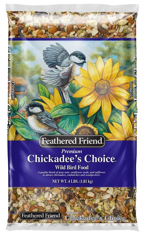 FEATHERED FRIEND Feathered Friend Chickadee's Choice 14409 Safflower Seed Wild Bird Food, 4 lb, Blended, Bag HARDWARE & FARM SUPPLIES FEATHERED FRIEND