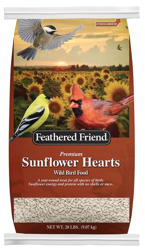 FEATHERED FRIEND Feathered Friend 14414 Sunflower Hearts, 20 lb, Bag