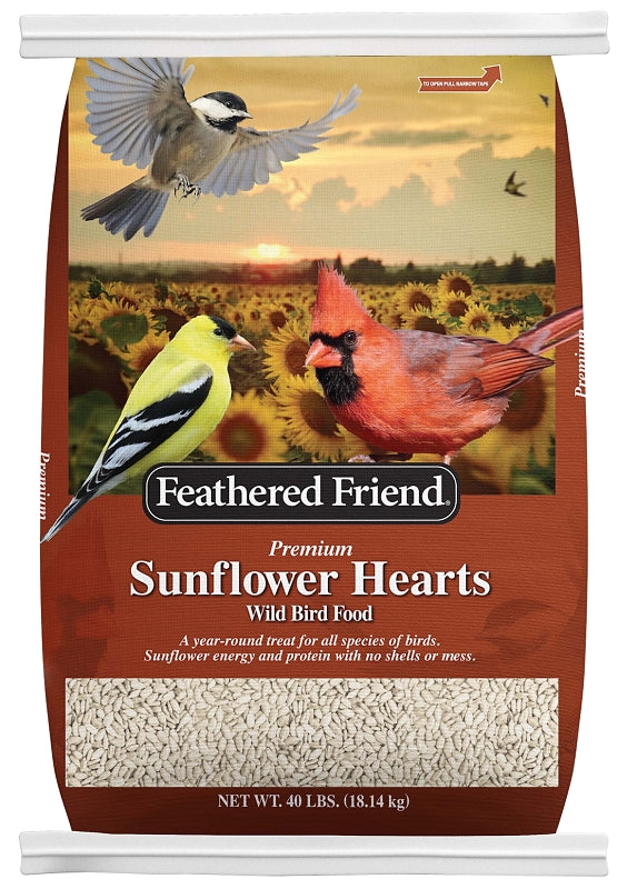 FEATHERED FRIEND Feathered Friend 14415 Sunflower Seed Sunflower Hearts, 40 lb, Bag