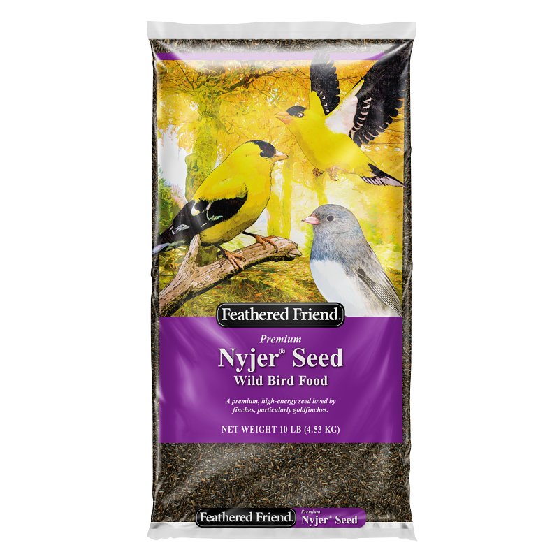 FEATHERED FRIEND Feathered Friend Nyjer Seed 14402 Guizotia Abyssinica Niger Seed Wild Bird Food, 10 lb, Straight, Seed, Bag