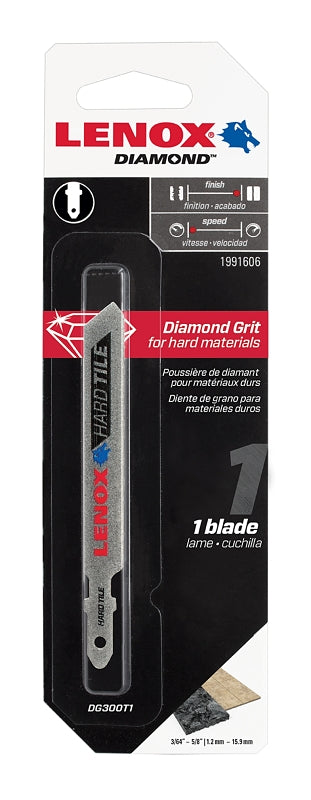 LENOX Lenox Diamond 1991606 Jig Saw Blade, 3/8 in W, 3-1/2 in L TOOLS LENOX