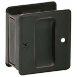 SCHLAGE BUILDERS HARDWARE Schlage SCP990B-716 Pocket Door Pull, 2-1/2 in W, 2-3/4 in H, Brass, Aged Bronze