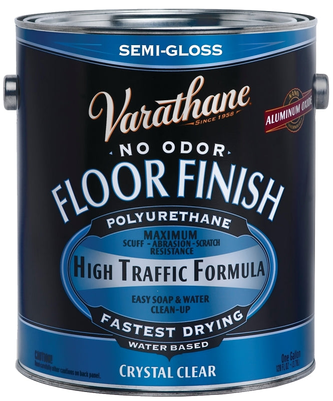 VARATHANE Varathane 230131 Floor Finish, Semi-Gloss, Clear, Liquid, 1 gal, Can PAINT VARATHANE