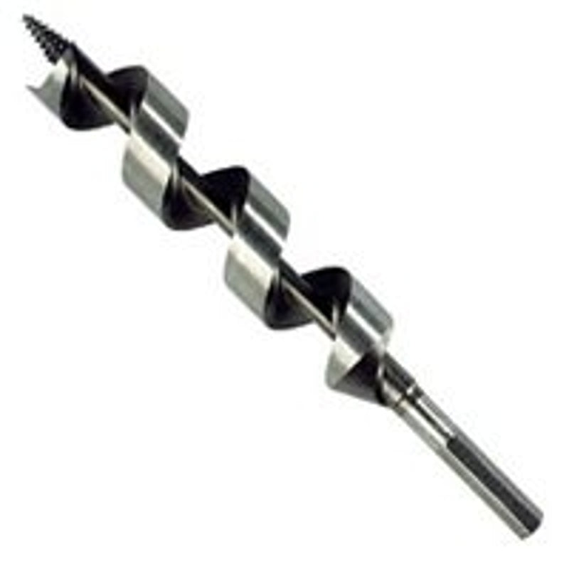 IRWIN Irwin 49918 Power Drill Auger Bit, 1-1/8 in Dia, 7-1/2 in OAL, Solid Center Flute, 1-Flute, 7/16 in Dia Shank