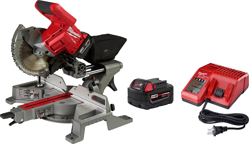 MILWAUKEE Milwaukee M18 2733-21 Miter Saw Kit, Battery, 7-1/4 in Dia Blade, 5000 rpm Speed, 48 deg Max Miter Angle