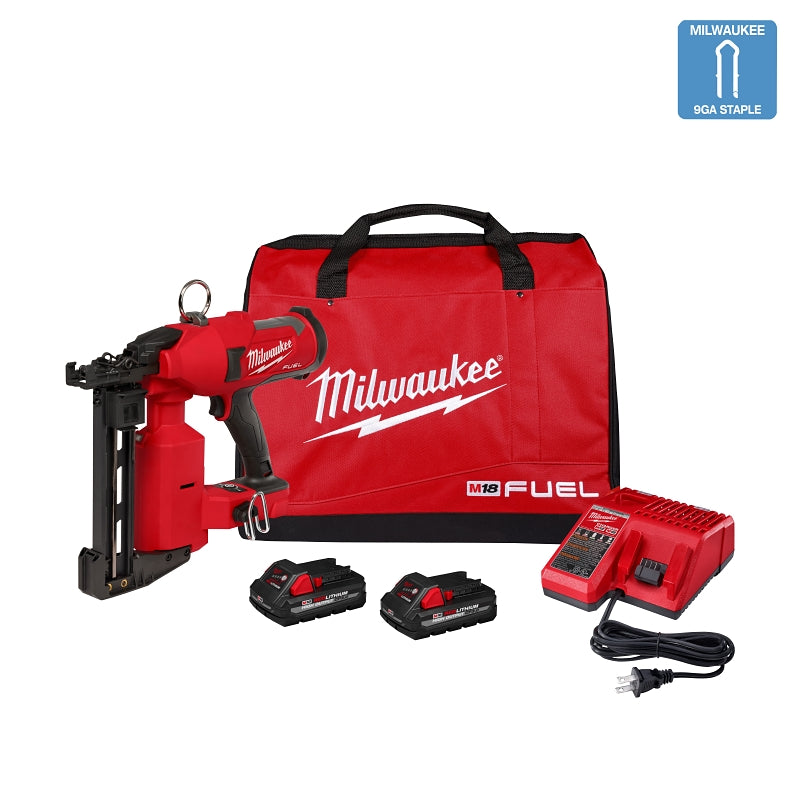 MILWAUKEE ELECTRIC TOOL Milwaukee M18 2843-22 Stapler Kit, Battery Included, 18 V, 3 Ah, 1/2 in W Crown, Fine Wire Staple