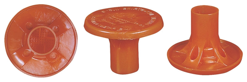MUTUAL INDUSTRIES Mutual Industries 14640-4 Rebar Cap, #4 to 8 Rebar, Polymer, Orange