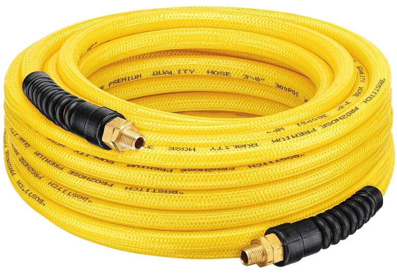 BOSTITCH Bostitch PRO-3850 Air Hose, 3/8 in OD, 50 ft L, MNPT, 300 psi Pressure, Polyurethane, Yellow TOOLS BOSTITCH