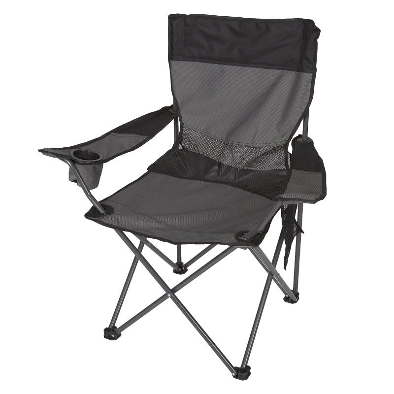 STANSPORT Stansport APEX Deluxe G-400 Foldable Arm Chair, 18-1/2 in W, 22 in D, 35-1/2 in H, Steel Frame, Polyester Seat