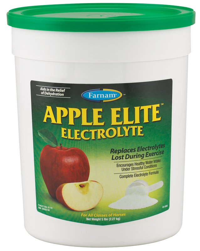 FARNAM Farnam Elite 81110 Electrolyte Horse Supplement, Powder, Apple, 5 lb