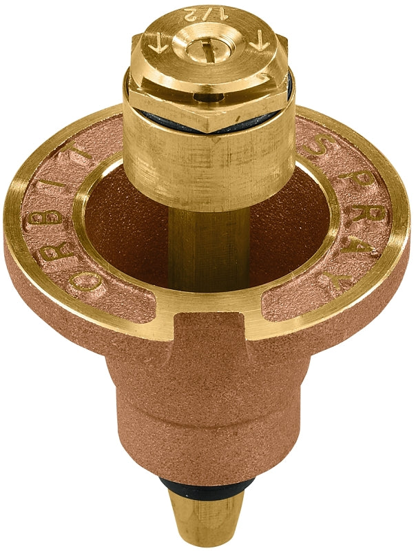 ORBIT IRRIGATION PRODUCTS Orbit 54071 Sprinkler Head with Nozzle, 1.5 gpm, 1/2 in Connection, FNPT, 15 ft, Brass