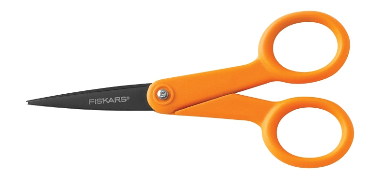 FISKARS Fiskars 99947097J Non-Stick Scissor, 4.9 in OAL, 1-13/16 in L Cut, Stainless Steel Blade, Double Loop Handle HOUSEWARES FISKARS