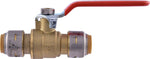 SHARKBITE SharkBite Max UR22222A Push Ball Valve, 1/2 in Connection, Push to Connect, 250 psi Pressure, Brass Body PLUMBING, HEATING & VENTILATION SHARKBITE