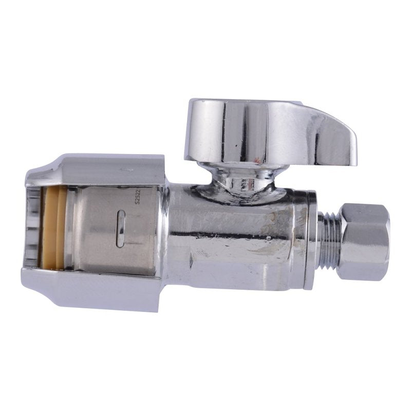 SHARKBITE SharkBite Max UR23337 Ball Valve, 1/2 x 1/4 in Connection, Push-to-Connect x Compression, 125 psi Pressure PLUMBING, HEATING & VENTILATION SHARKBITE