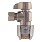 SHARKBITE SharkBite Max Series UR23036BN Angle Stop Ball Valve, 1/2 x 3/8 in Connection, Push-To-Connect x Compression