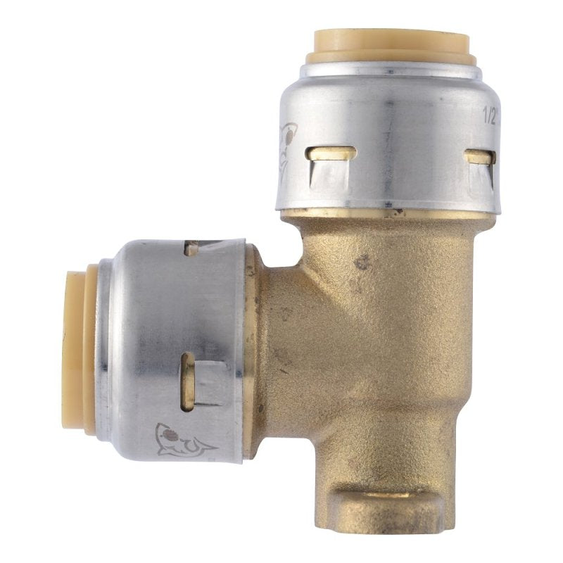 SHARKBITE SharkBite Max Series UR249A Drop Ear Elbow, 1/2 in, 90 deg Angle, Brass, 250 psi Pressure PLUMBING, HEATING & VENTILATION SHARKBITE