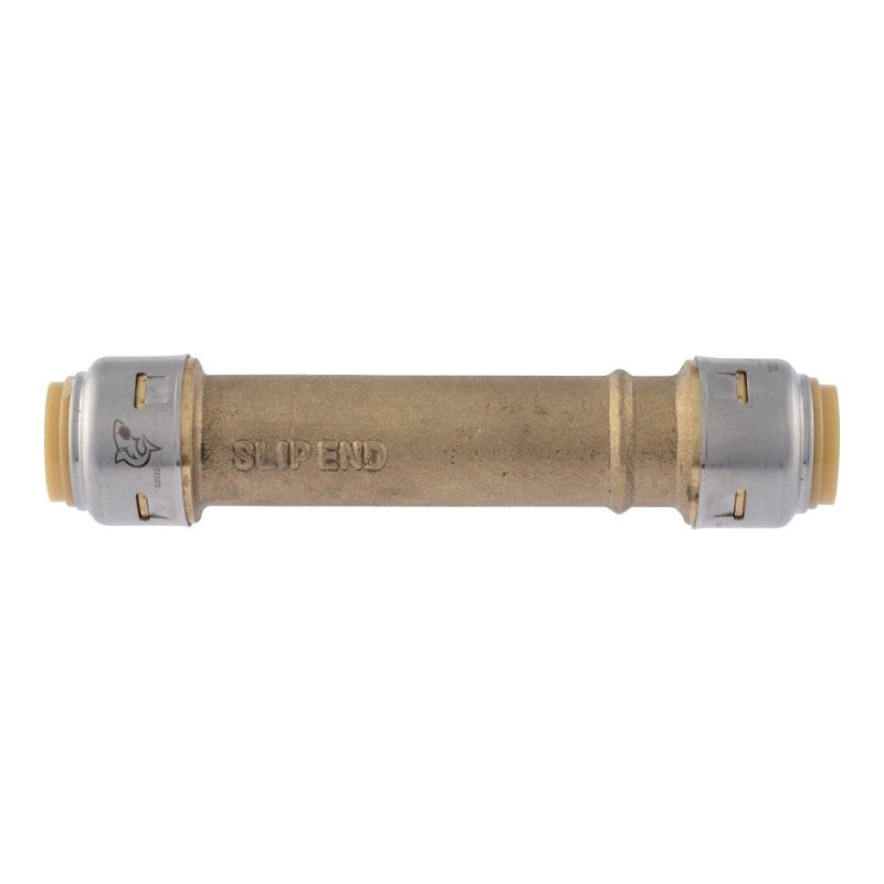 SHARKBITE SharkBite Max Series UR3008A Pipe Coupling, 1/2 in, Brass, 250 psi Pressure