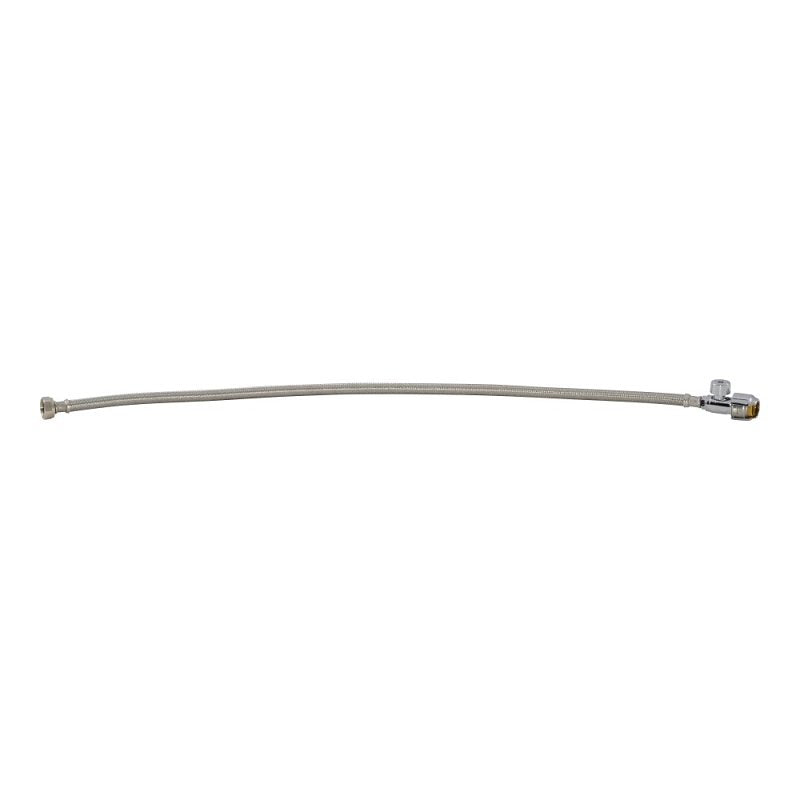 SHARKBITE SharkBite UR24687 Braided Faucet Connector with Straight Stop Valve, 1/2 in Inlet, Push-Fit Inlet, 1/2 in Outlet PLUMBING, HEATING & VENTILATION SHARKBITE